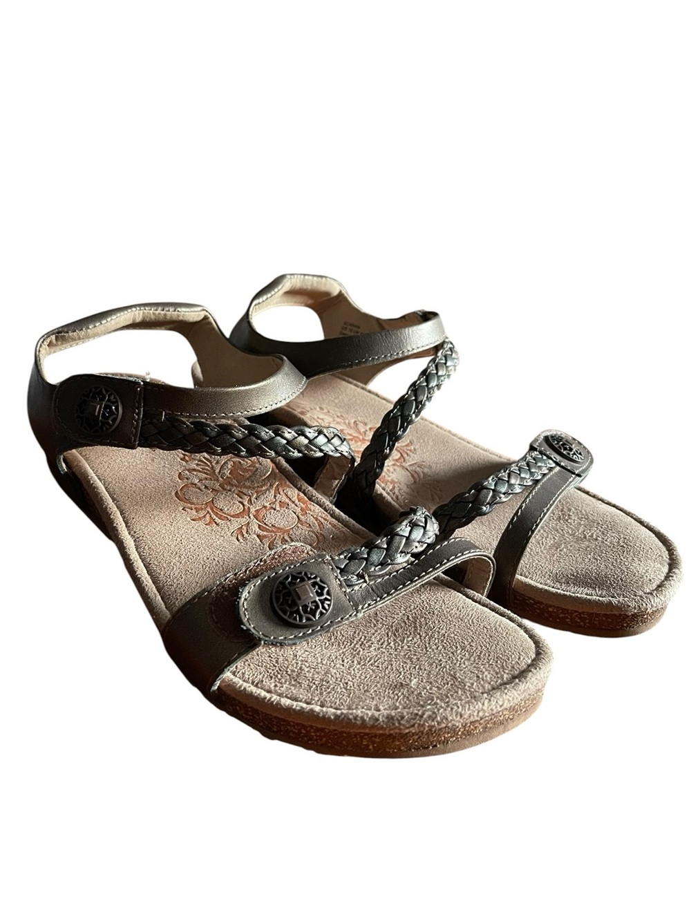 Aetrex Women’s US 10 EU 41 Metallic Bronze Leather Comfort Sandals